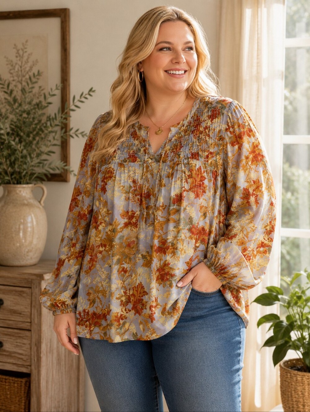 Maurices Floral Blouse - Multicolor
